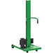 A green and black Valley Craft manual steel straddled lift with wheels on a white background.