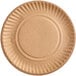 A Choice 9" Kraft paper plate with a scalloped edge.