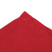 A red fabric chef neckerchief with a seam.