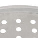 An American Metalcraft tin-plated steel pizza pan with holes in the bottom.