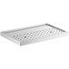A silver rectangular Micro Matic stainless steel platform drip tray with holes in it.