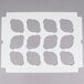 A white rectangular Baker's Mark cupcake insert with gray circles for 12 cupcakes.
