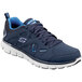 The navy and black Skechers Work David athletic shoe for men.