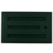 A dark green rectangular well cover with a black stripe.