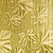A gold patterned surface with leaves.