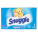 A blue box of Snuggle Blue Sparkle liquid fabric softener for vending machines with a teddy bear logo.
