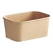 A Choice rectangular brown kraft paper take-out container with a lid.