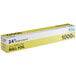 A yellow and white box of Choice 24" x 1000' Heavy-Duty Aluminum Foil on a counter.
