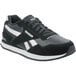 A black and white Reebok Harman retro jogger athletic shoe.