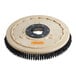 A white Lavex 18" circular carpet brush with a black circle in the middle.