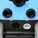 A close up of a blue and black Mytee 2005CS Contractor's Special carpet extractor.