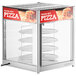 A ServIt countertop display warmer with rotating pizza racks holding a pizza.