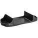 A black plastic San Jamar Tabletop Condiment Caddy tray with a handle.