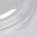 A clear plastic Dome Lid with a curved edge and a hole in the top.