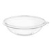 A clear plastic Visions catering bowl with a clear rim.