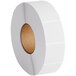 A roll of white paper with a brown circle.