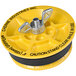 A yellow and black Cherne End of Pipe Gripper Plug with a yellow cap.
