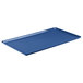 A blue rectangular tray with a plastic handle.