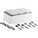 The Choice 20 Piece Disposable Serving / Chafer Dish Kit with Utensils in white packaging.
