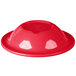 A red Carlisle melamine bowl with a white background.