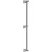 A Metro Super Erecta Metroseal 4 gray metal post with brackets attached to a wall.