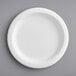A Choice heavy-duty smooth white paper plate.