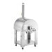 A large stainless steel Backyard Pro outdoor pizza oven with a stand.