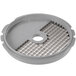 A grey and white Robot Coupe 3/8" x 3/8" dicing kit with metal grids.