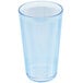 A blue plastic tumbler with a straight rim.