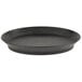 A black oval deli server with a short round base.