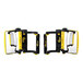 A pair of yellow and black GenieGrips Wideview forklift mirrors.