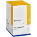 A white and yellow First Aid Only box of 100 sterile gauze pads.