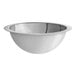 A silver stainless steel Regency sink bowl with a round rim.