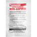 A white PhysiciansCare packet of extra strength non-aspirin acetaminophen tablets with red and black text.