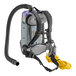A ProTeam backpack vacuum with a hose attached to it.