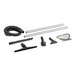 A ProTeam vacuum cleaner kit with parts and accessories including a Sidewinder Carpet Kit.