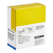 A white box with black text and a yellow label that reads "First Aid Only Blue Metal-Detectable Fabric Fingertip Bandage - 25/Box"