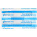 A package of 40 blue metal-detectable fabric knuckle bandages by First Aid Only.