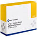 A white and yellow First Aid Only box of 100 heavy woven fabric adhesive bandages.