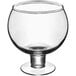 An Acopa fish bowl glass with a clear glass bowl and base.