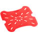 A red polypropylene drain tray for Cambro CamSquares.