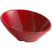 A case of 24 red slanted melamine bowls.