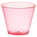 A neon red Fineline Savvi Serve plastic cup.