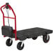 A black and red Rubbermaid motorized platform kit.