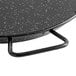 A black speckled Vigor paella pan with a black handle.