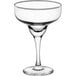 A clear glass Acopa margarita glass with a stem.