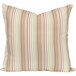 An Astella Donovan throw pillow with a striped pattern in pink, green, and white.