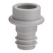 A close-up of an Acopa grey plastic vacuum wine stopper with a white cap.