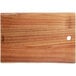 An Acopa Live Edge Acacia wood serving board with a hole in it.