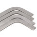 A group of stainless steel APW Wyott slant top roller grill dividers.